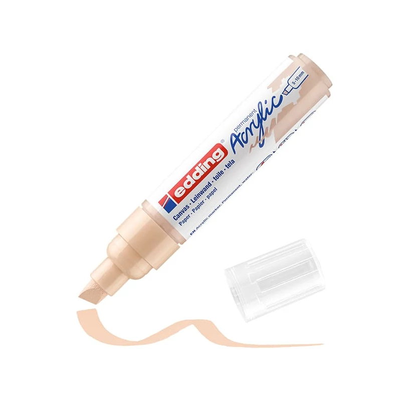 edding 5000 akrilni marker (flomaster), odrezani kraj, B (5-10 mm) - 255, warm beige