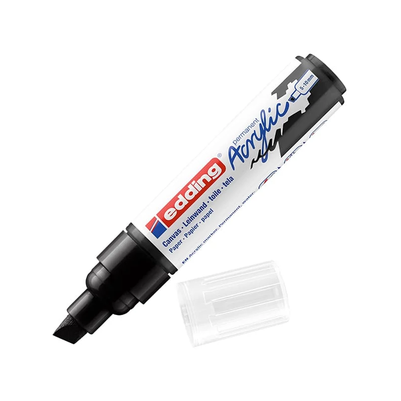 edding 5000 akrilni marker (flomaster), odrezani kraj, B (5-10 mm) - 901, black
