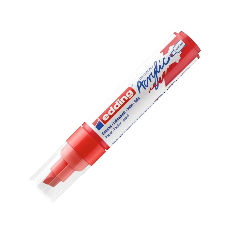 edding 5000 akrilni marker (flomaster), odrezani kraj, B (5-10 mm) - 902, traffic red