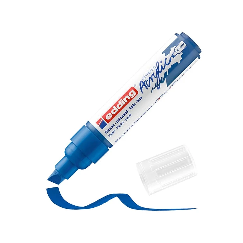 edding 5000 akrilni marker (flomaster), odrezani kraj, B (5-10 mm) - 903, gentian blue