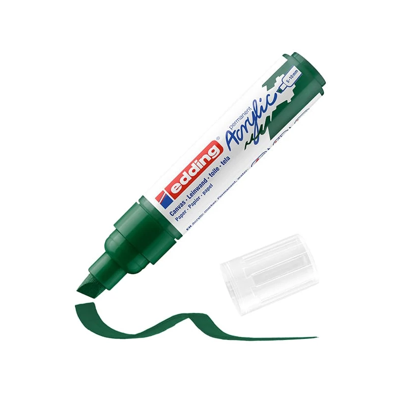 edding 5000 akrilni marker (flomaster), odrezani kraj, B (5-10 mm) - 904, moss green