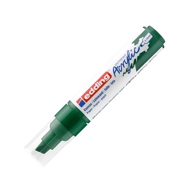 edding 5000 akrilni marker (flomaster), odrezani kraj, B (5-10 mm) - 904, moss green
