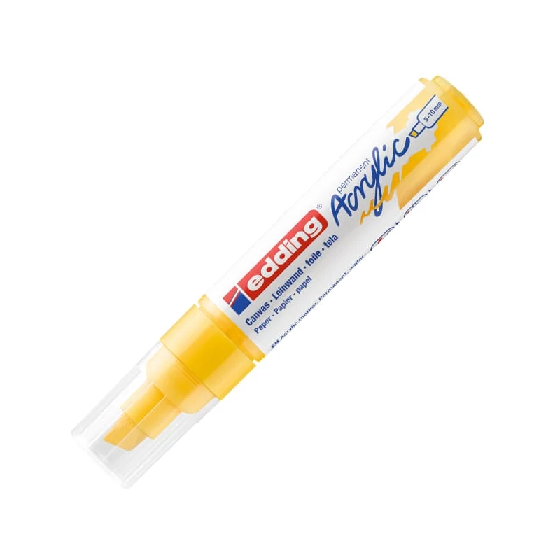 edding 5000 akrilni marker (flomaster), tupi kraj, B (5-10 mm) - 905, prometno žuti