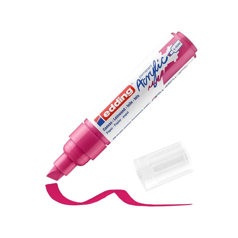 edding 5000 akrilni marker (flomaster), odrezani kraj, B (5-10 mm) - 909, telemagenta