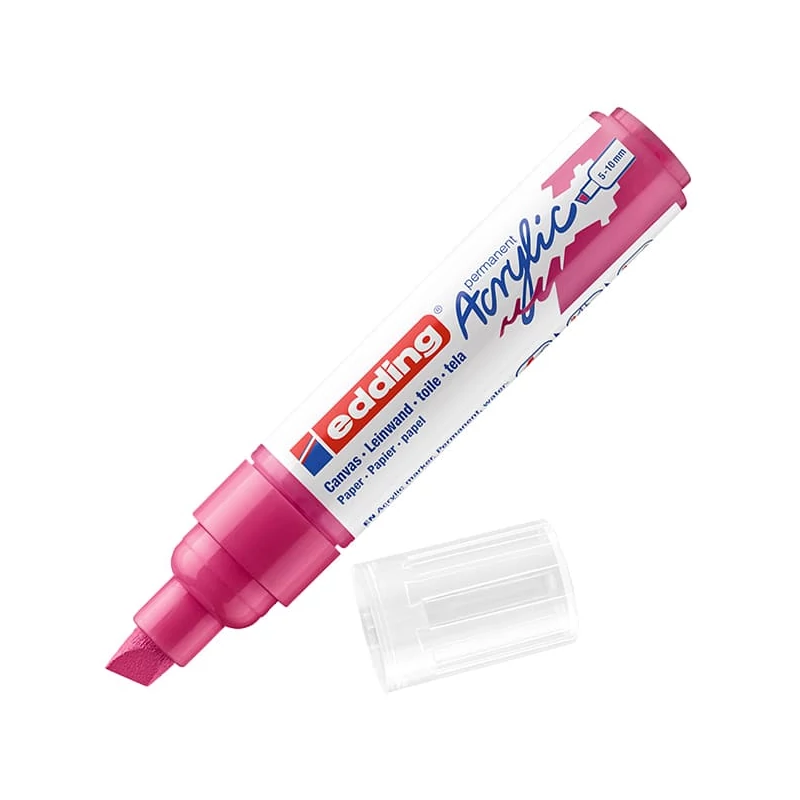 edding 5000 akrilni marker (flomaster), odrezani kraj, B (5-10 mm) - 909, telemagenta
