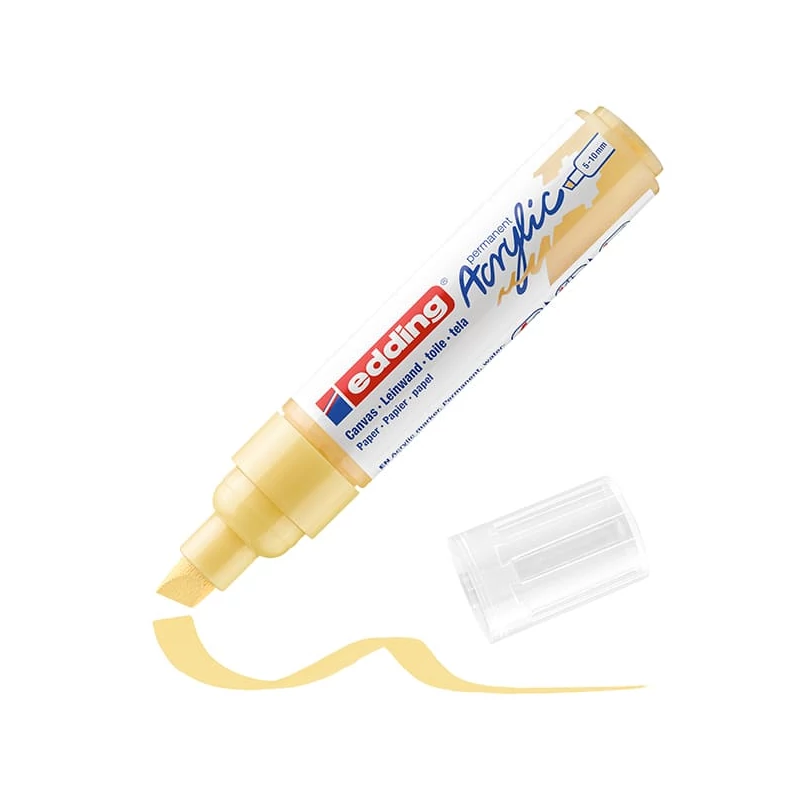 edding 5000 akrilni marker (flomaster), odrezani kraj, B (5-10 mm) - 915, pastel yellow