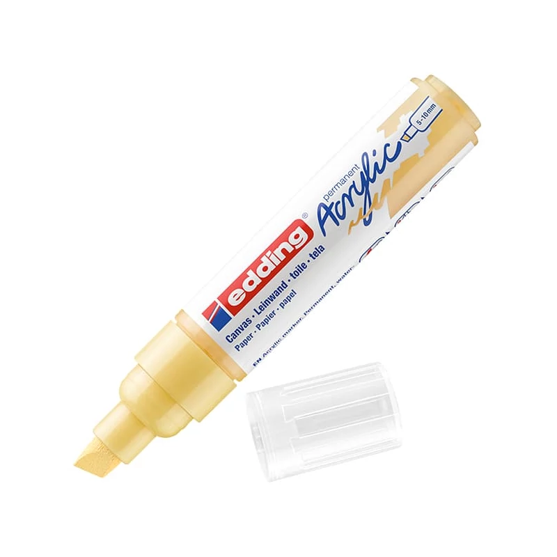 edding 5000 akrilni marker (flomaster), odrezani kraj, B (5-10 mm) - 915, pastel yellow