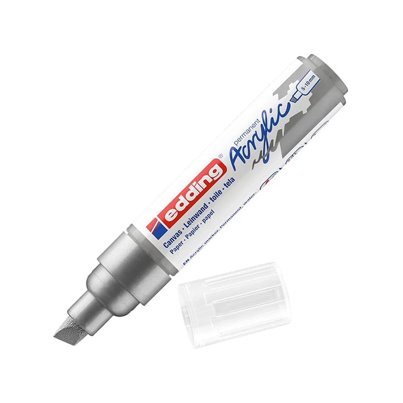 edding 5000 akrilni marker (flomaster), odrezani kraj, B (5-10 mm) - 923, rich silver