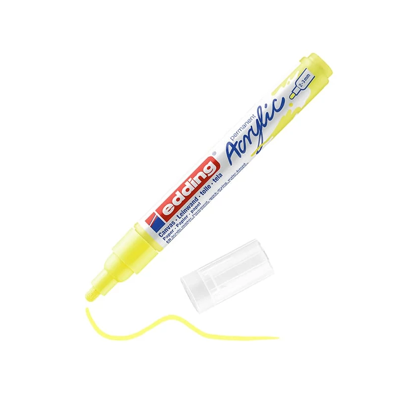 edding 5100 akrilni marker (flomaster), M (2-3 mm) - 065, neon yellow