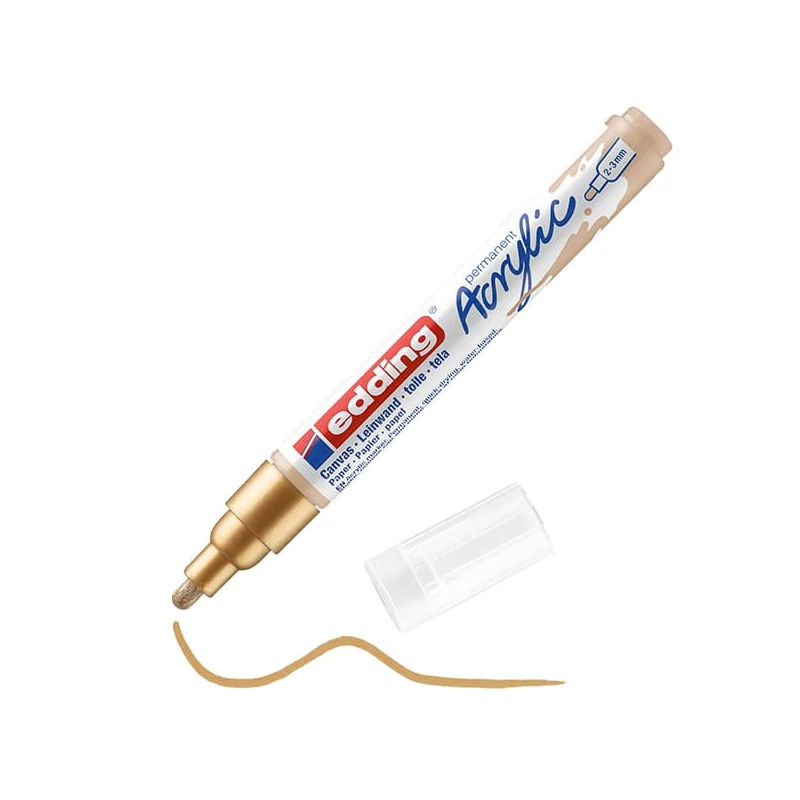 edding 5100 akrilni marker (flomaster), M (2-3 mm) - 924, rich gold