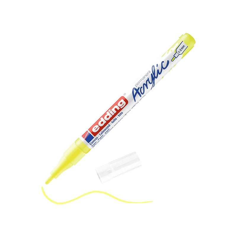 edding 5300 akrilni marker (flomaster), F (1-2 mm) - 065, neon yellow