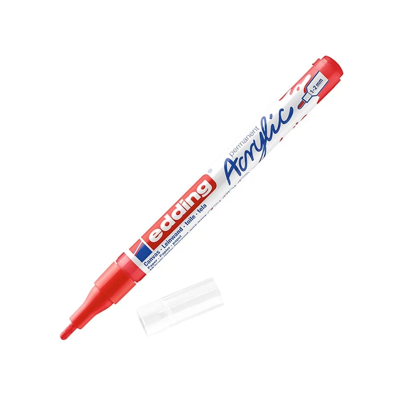 edding 5300 akrilni marker (flomaster), F (1-2 mm) - 902, traffic red