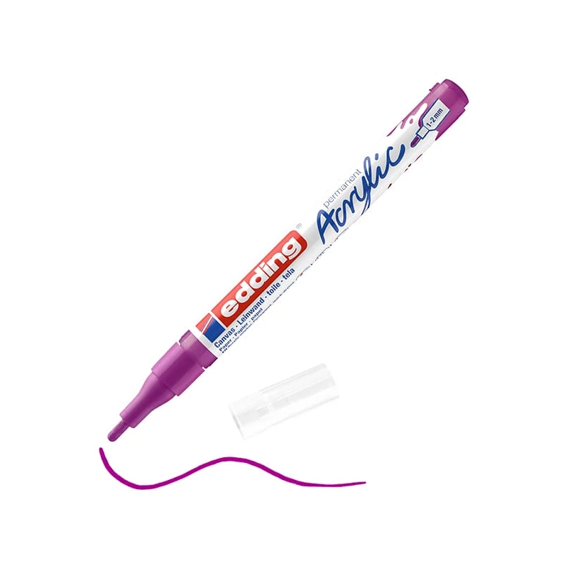 edding 5300 akrilni marker (flomaster), F (1-2 mm) - 910, berry