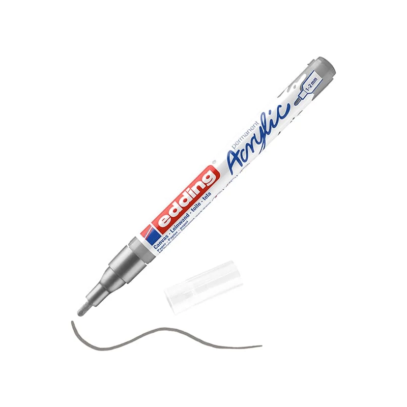 edding 5300 akrilni marker (flomaster), F (1-2 mm) - 923, rich silver