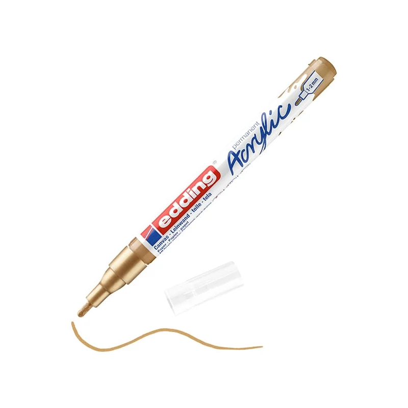 edding 5300 akrilni marker (flomaster), F (1-2 mm) - 924, rich gold