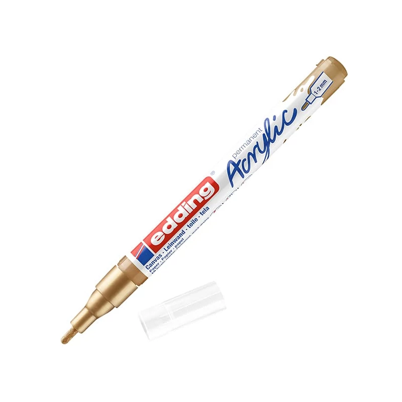 edding 5300 akrilni marker (flomaster), F (1-2 mm) - 924, rich gold