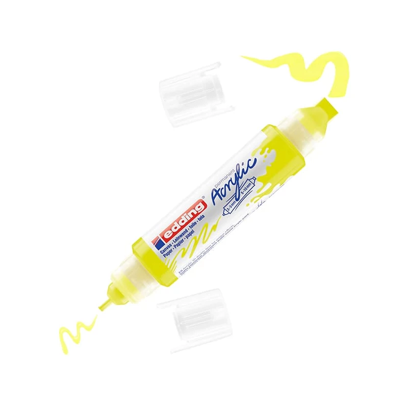 edding 5400 3D dvostruka akrilna olovka s dvostrukom bojom - 065, neon yellow