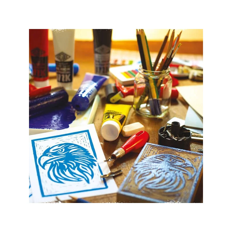 Essdee lino tinta Lino Ink, 300 ml, na bazi vode - 02 crvena