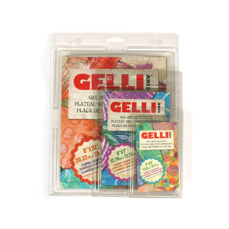 Gel list, Gelli Arts print list - 8x10", 20.3x25.4 cm