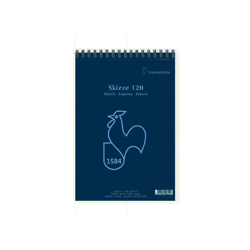 Hahnemühle Skizze 120 blok za crtanje i skiciranje, 120 g, 50 listova - A4, spirala