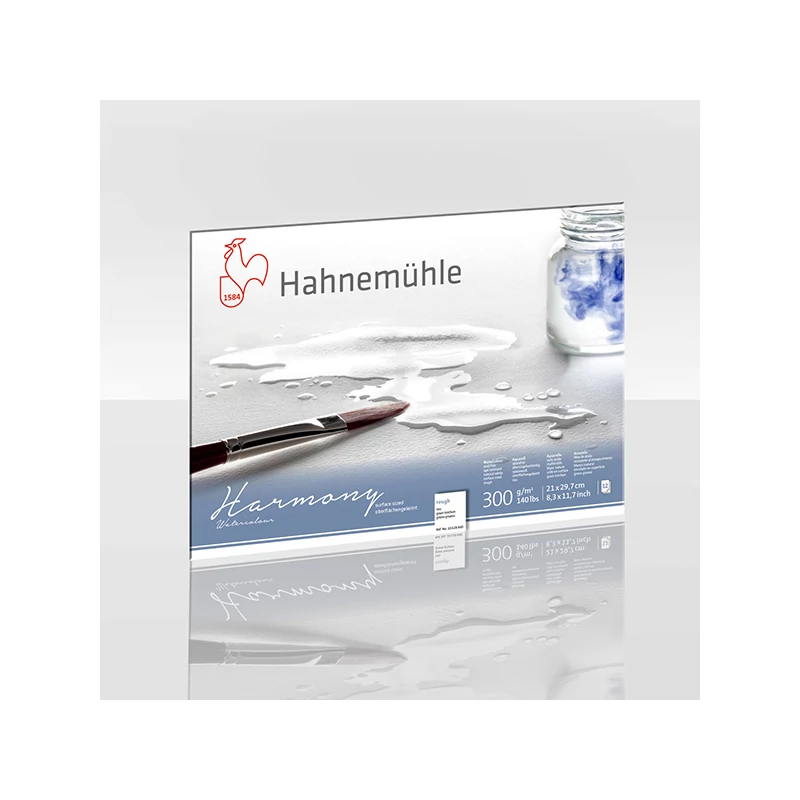Hahnemühle akvarelni blok, Harmony, 300 g - 12 listova, A4, grubi