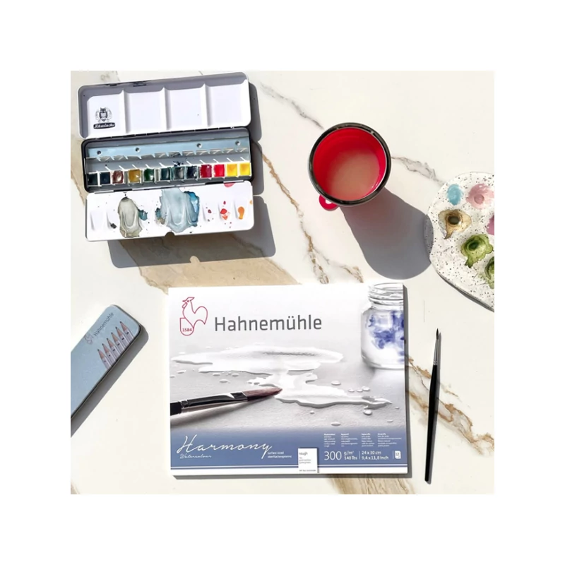 Hahnemühle akvarelni blok, Harmony, 300 g - 12 listova, A4, grubi