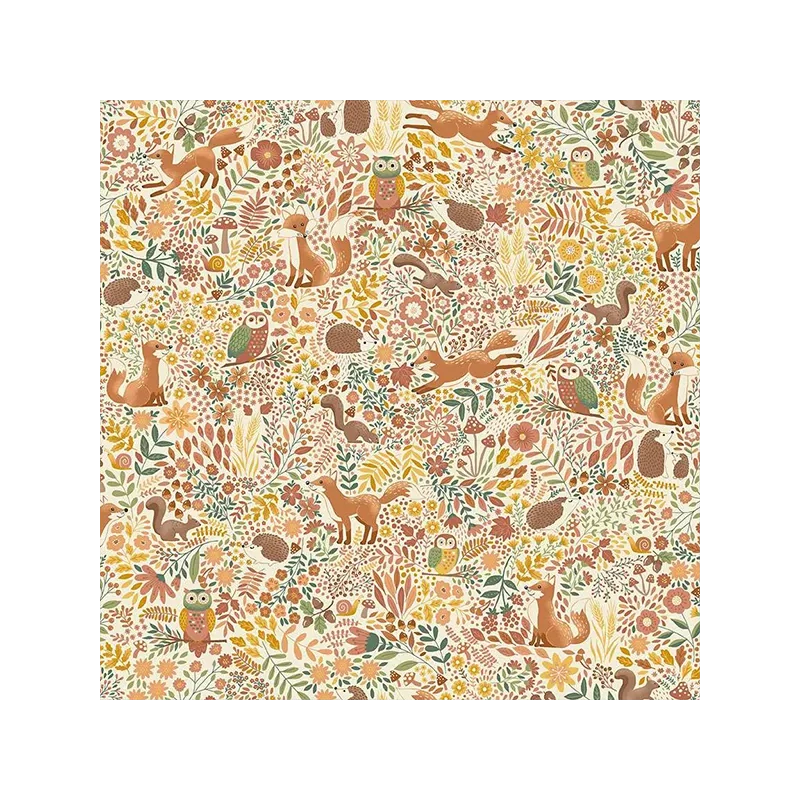 Patchwork tkanina - Makower - Hello Autumn Wild Wood Cream 096/Q