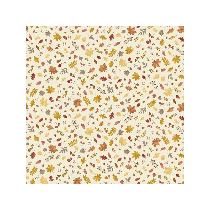 Patchwork tkanina - Makower - Hello Autumn Foliage Cascade Cream 097/Q
