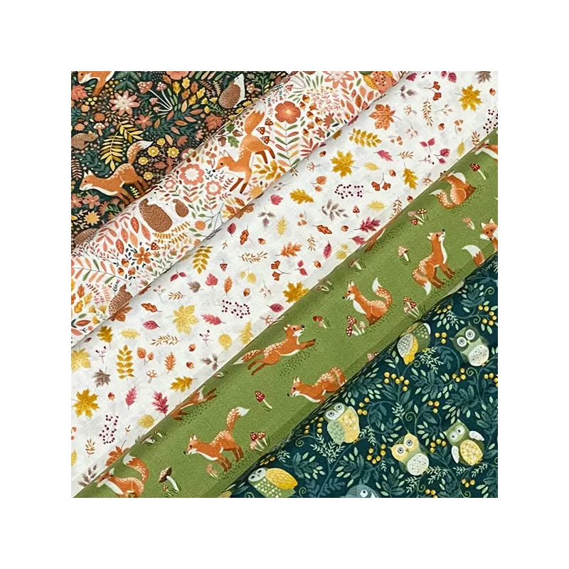 Patchwork tkanina - Makower - Hello Autumn Foliage Cascade Cream 097/Q