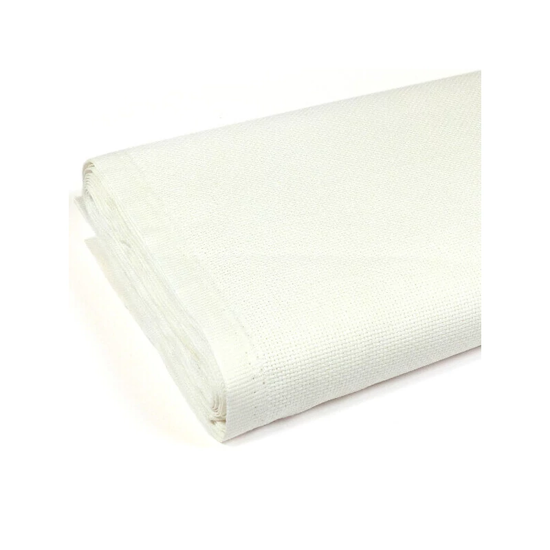 Kongré, Aida platno za vezenje križićima, 14 broja, širina 130 cm - bijelo, 10 cm