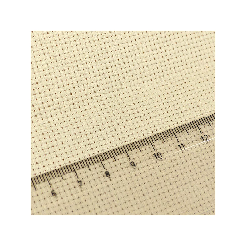 Kongré, Aida platno za vezenje križićima, 14 broja, širina 150 cm - ecru, 10 cm