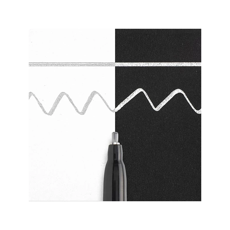 Sakura Pen-Touch Calligrapher kaligrafski lakirani filc, fini (1,8 mm) - srebrni