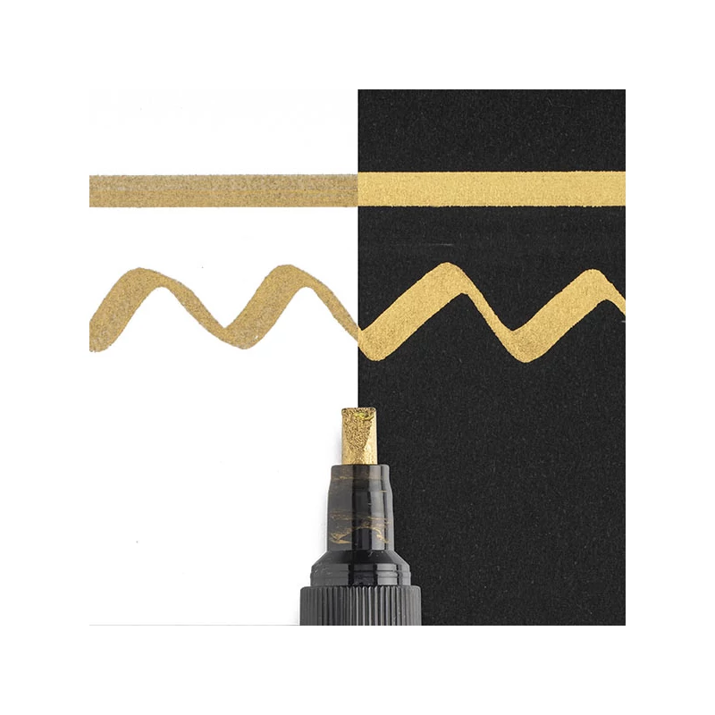 Sakura Pen-Touch Calligrapher kaligrafski lak filc, srednji (5 mm) - zlatni