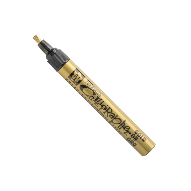 Sakura Pen-Touch Calligrapher kaligrafski lak filc, srednji (5 mm) - zlatni
