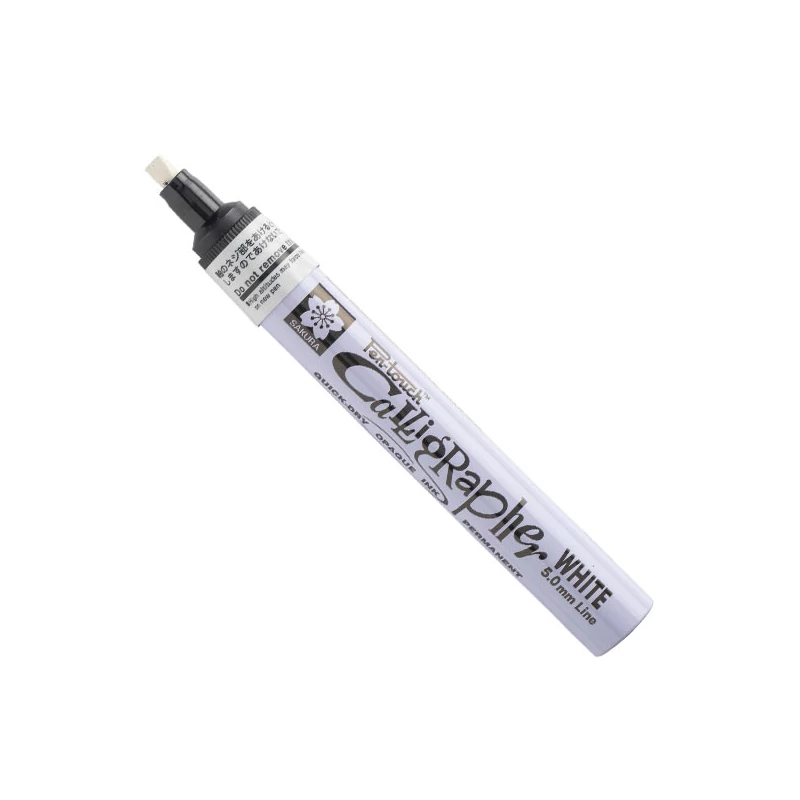 Sakura Pen-Touch Calligrapher kaligrafski lak filc, srednji (5 mm) - bijeli