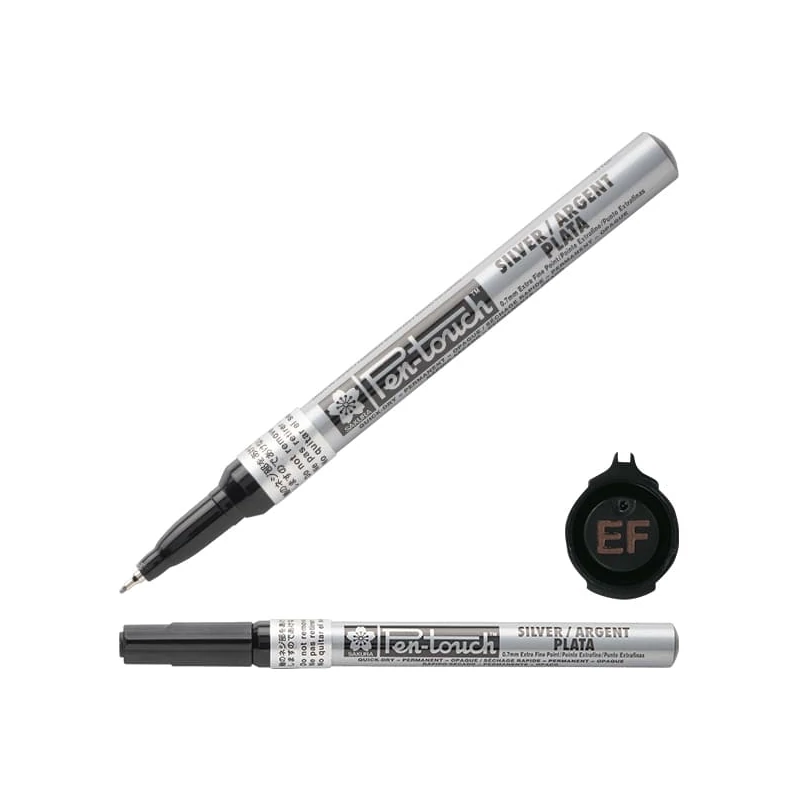 Sakura Pen-Touch lak filc, ekstra fini (0,7 mm) - srebrni