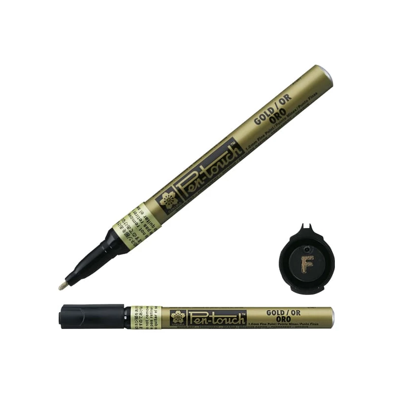 Sakura Pen-Touch lak filc, fini (1 mm) - zlatni