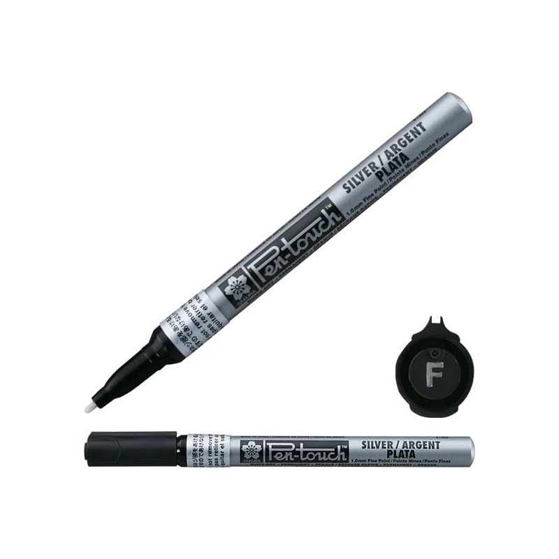 Sakura Pen-Touch lak filc, fini (1 mm) - srebrni