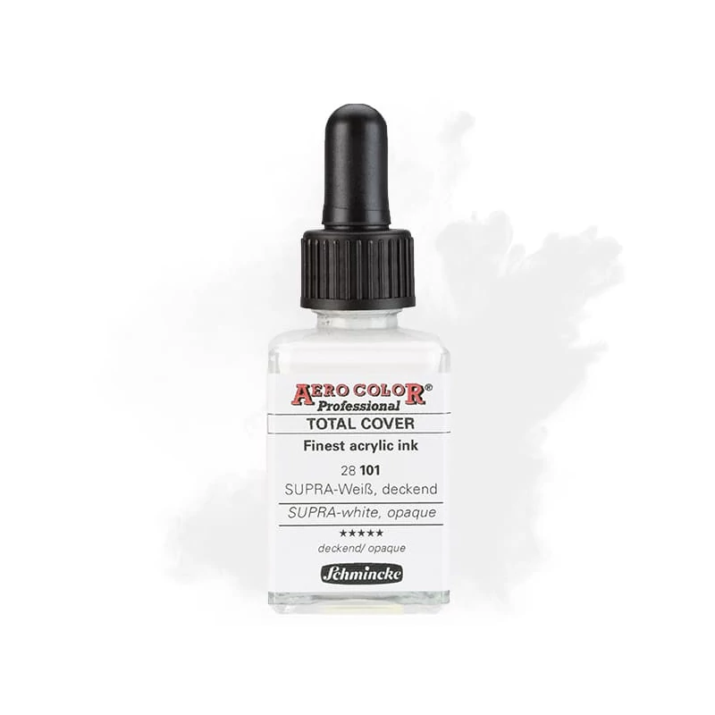 Schmincke AERO COLOR profesionalna boja za pištolj za retuširanje, 28 ml- 101, SUPRA-white, opaque