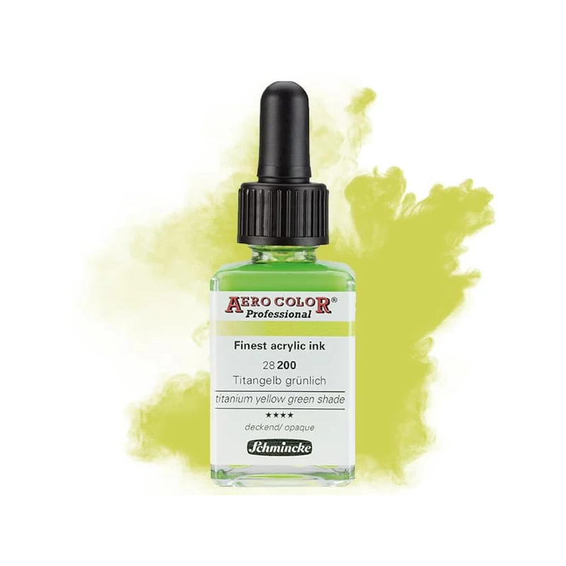 Schmincke AERO COLOR profesionalna boja za retuš pištolj, 28 ml - 200, titan žuto zelena nijansa