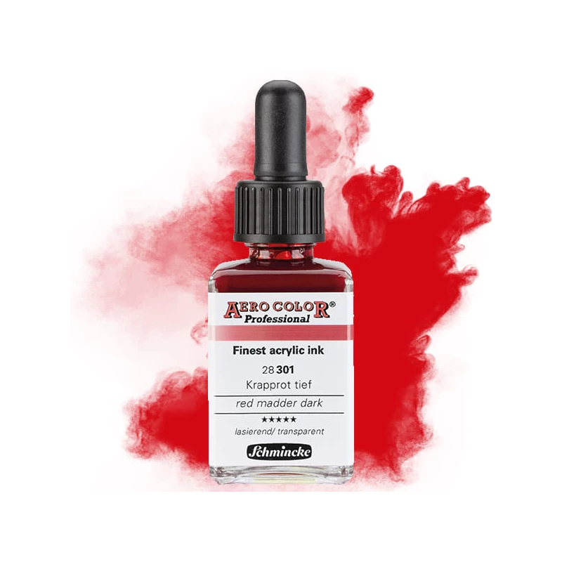 Schmincke AERO COLOR profesionalna boja za pištolj za retuširanje, 28 ml- 301, red madder dark