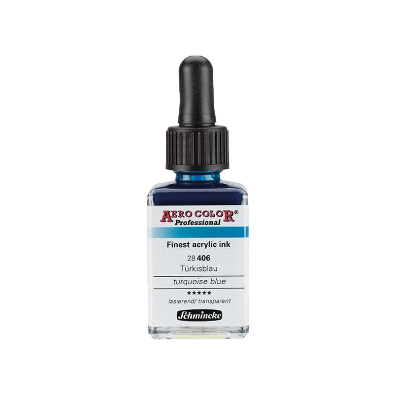 Schmincke AERO COLOR profesionalna boja za pištolj za retuširanje, 28 ml- 406, turquoise blue
