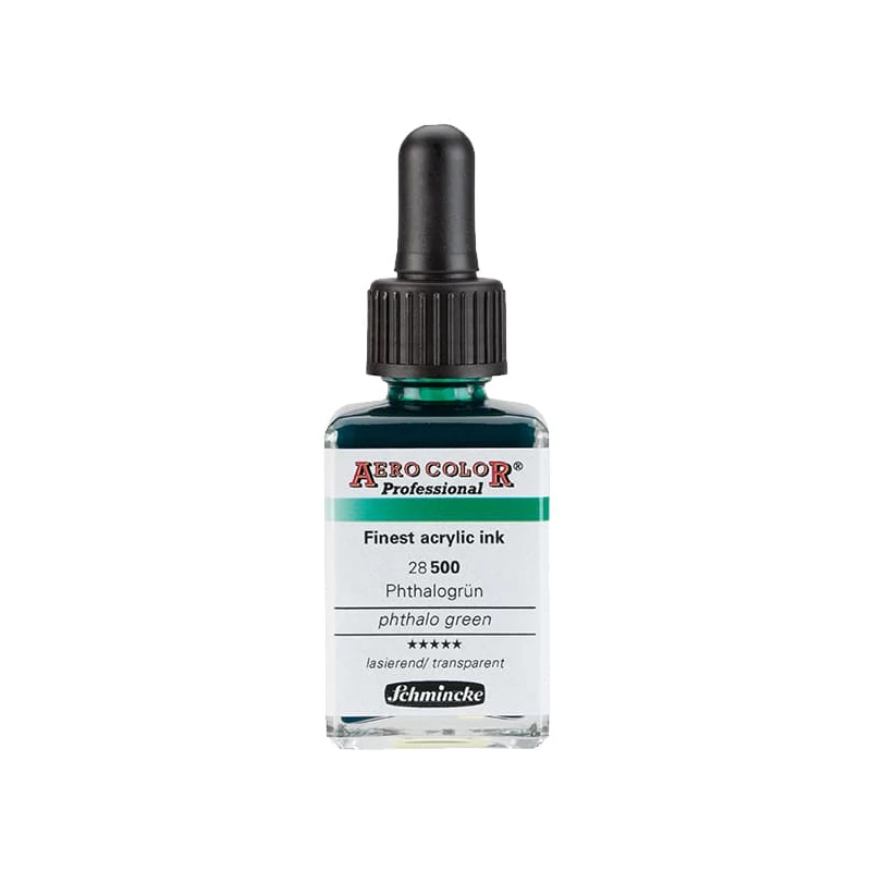 Schmincke AERO COLOR profesionalna boja za pištolj za retuširanje, 28 ml- 500, phthalo green