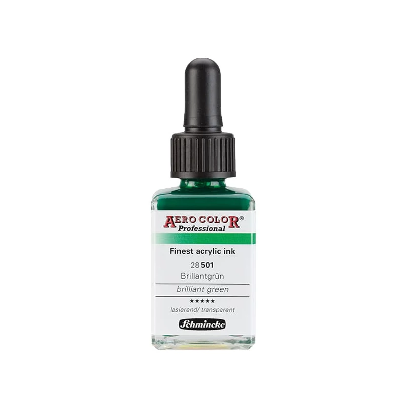 Schmincke AERO COLOR profesionalna boja za pištolj za retuširanje, 28 ml- 501, brilliant green