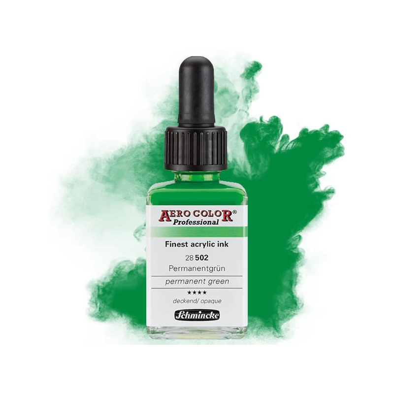 Schmincke AERO COLOR profesionalna boja za pištolj za retuširanje, 28 ml- 502, permanent green