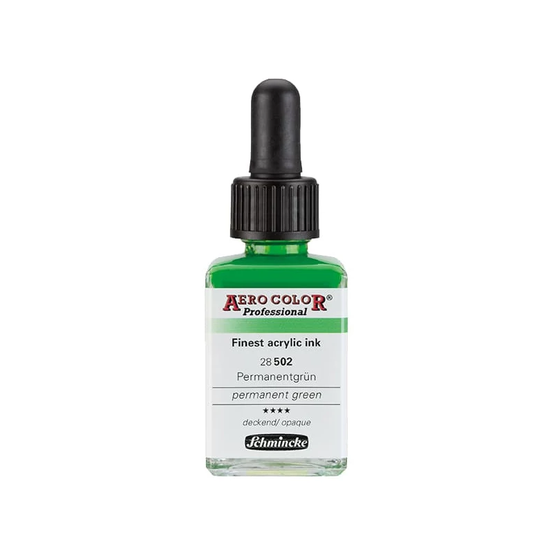 Schmincke AERO COLOR profesionalna boja za pištolj za retuširanje, 28 ml- 502, permanent green