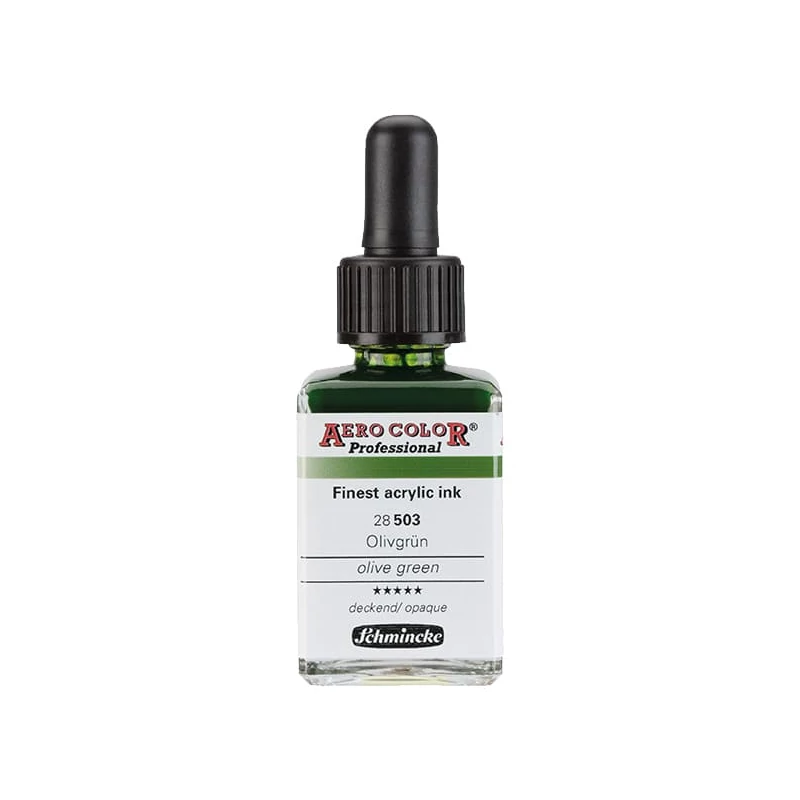 Schmincke AERO COLOR profesionalna boja za pištolj za retuširanje, 28 ml- 503, olive green
