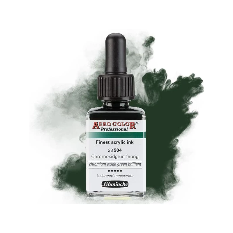 Schmincke AERO COLOR profesionalna boja za pištolj za retuširanje, 28 ml- 504, chromium oxide green brilliant