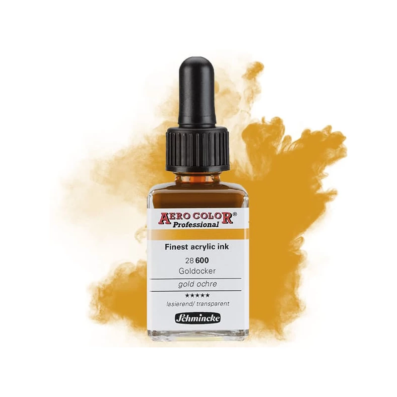 Schmincke AERO COLOR profesionalna boja za pištolj za retuširanje, 28 ml- 600, gold ochre
