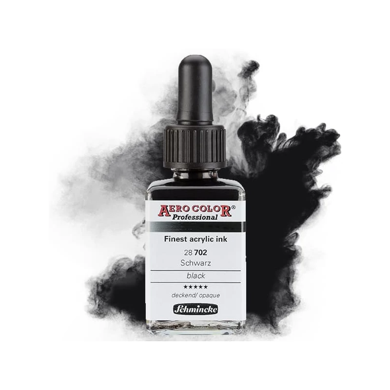 Schmincke AERO COLOR profesionalna boja za pištolj za retuširanje, 28 ml- 702, black